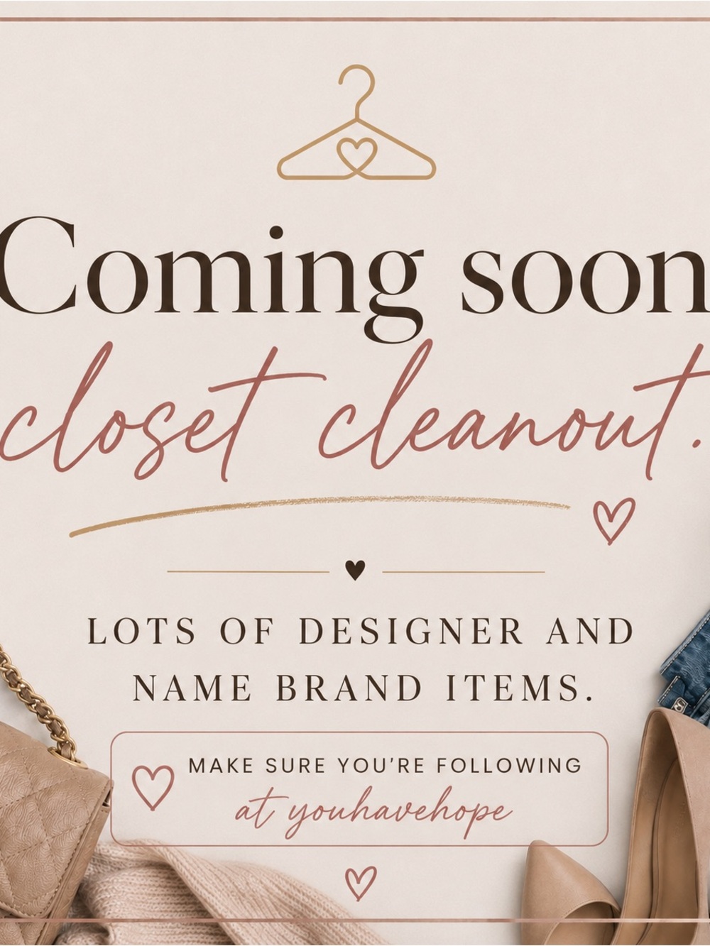 Huge closet clean out coming soon